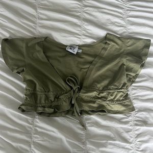 princess polly green tie top